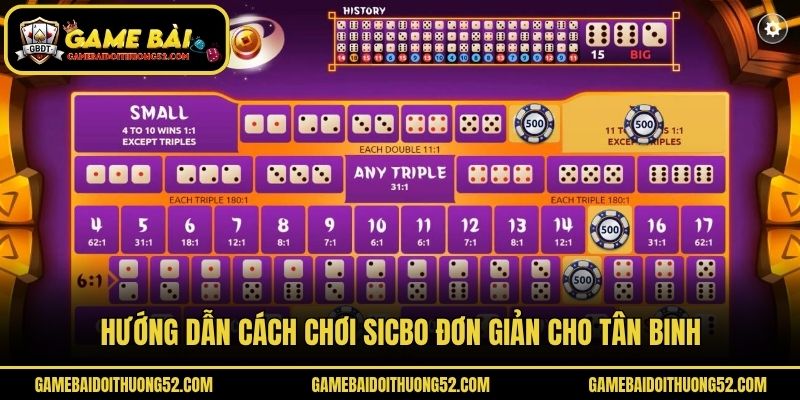 Hướng dẫn cách chơi Sicbo đơn giản cho tân binh