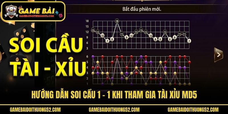 Hướng dẫn soi cầu 1 - 1 khi tham gia tài xỉu MD5