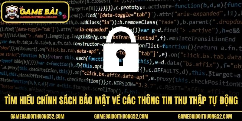 Tìm hiểu chính sách bảo mật về các thông tin thu thập tự động